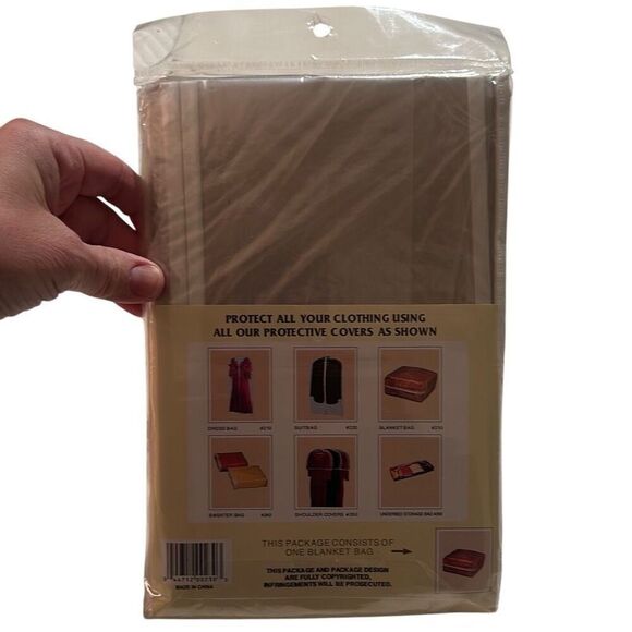 *NEW* Better Home Clear Zippered Blanket Storage Bag Set Of 3 Size 21"x25"x11" - Picture 3 of 4